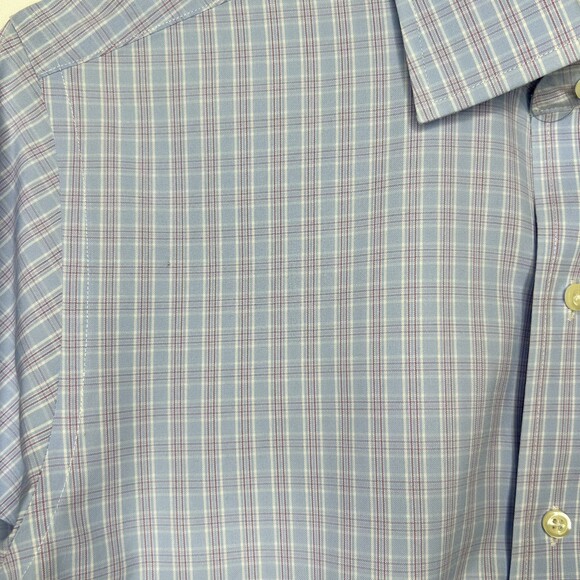 BROOKS BROTHERS Men's Dress Shirt Blue 15.5 36 Check Non-Iron French Cuff - Picture 4 of 7